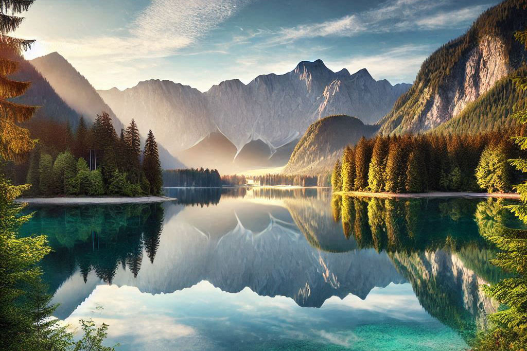 Example of reflective symetry in nature photography